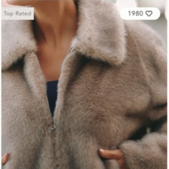 Maeve Cropped Faux Fur Coat - Picture 4 of 5